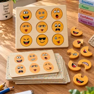 Emoji Expression Matching Card Game Kids Emotion Toy