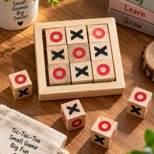 Wooden Tic-Tac-Toe Board Game Classic XO Game small