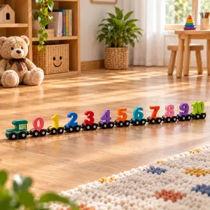 Wooden Number Train Magnetic Connecting Toy