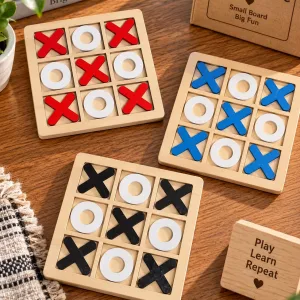 Wooden Tic-Tac-Toe Board Game Classic XO Game
