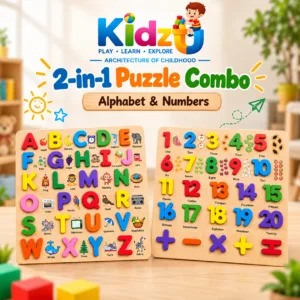 Kidzu 2-in-1 Puzzle Combo Alphabet & Numbers
