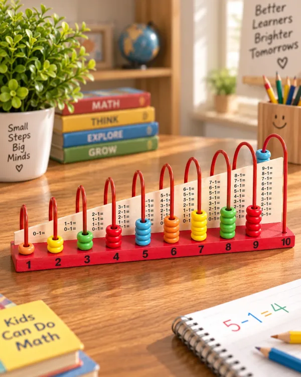Wooden Subtraction Abacus Math Counting Toy