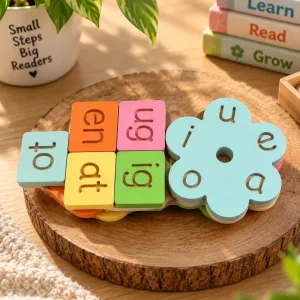Wooden Word Family Blocks Phonics Learning Set