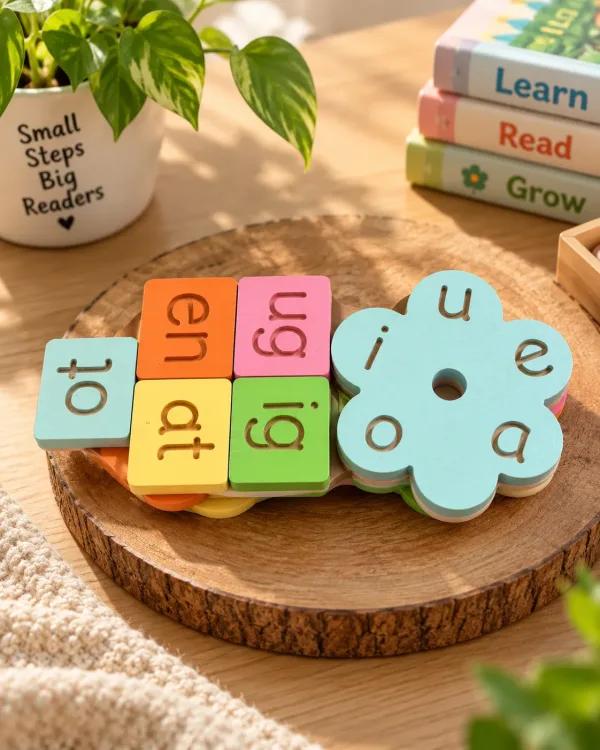Wooden Word Family Blocks Phonics Learning Set