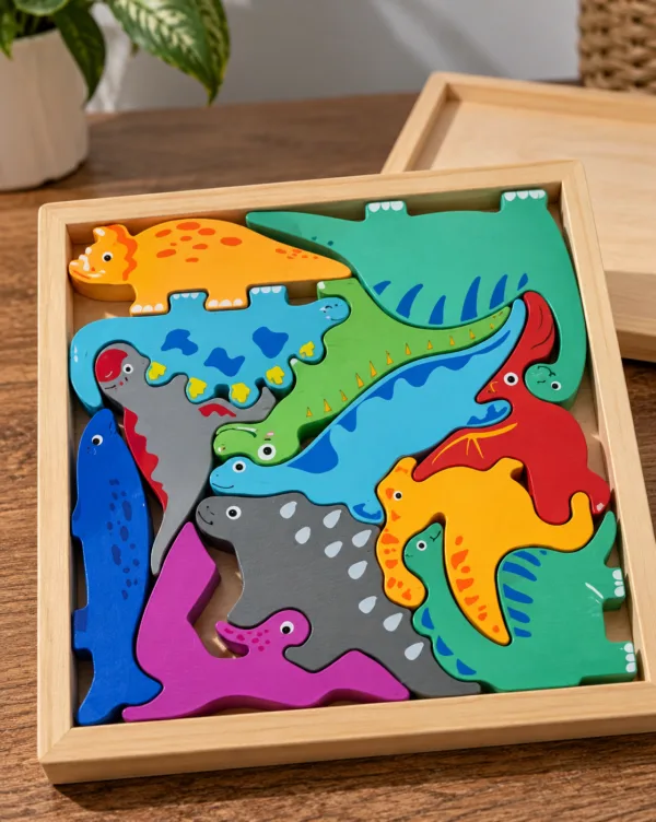 Wooden Jigsaw Puzzle Old Animals